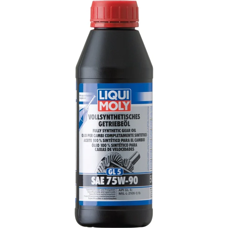 LIQUI MOLY Vollsynthetisches Getriebeöl (GL5) SAE 75W-90 1413 Getriebe Öl 500ml – Bild 1