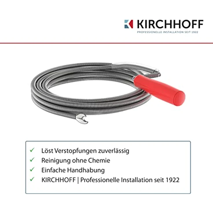 KIRCHHOFF Rohrreinigungsspirale, 9 mm x 5 m – Bild 2