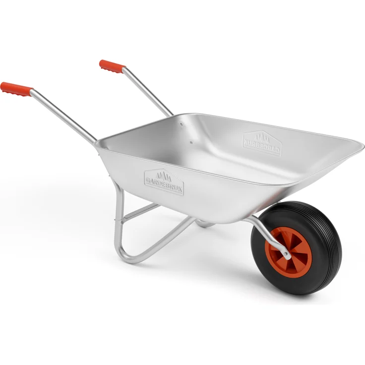 Gardebruk Schubkarre 80L 100kg Belastbarkeit verzinkter Stahlrohrrahmen Bauschubkarre Gartenkarre Schiebkarre – Bild 1