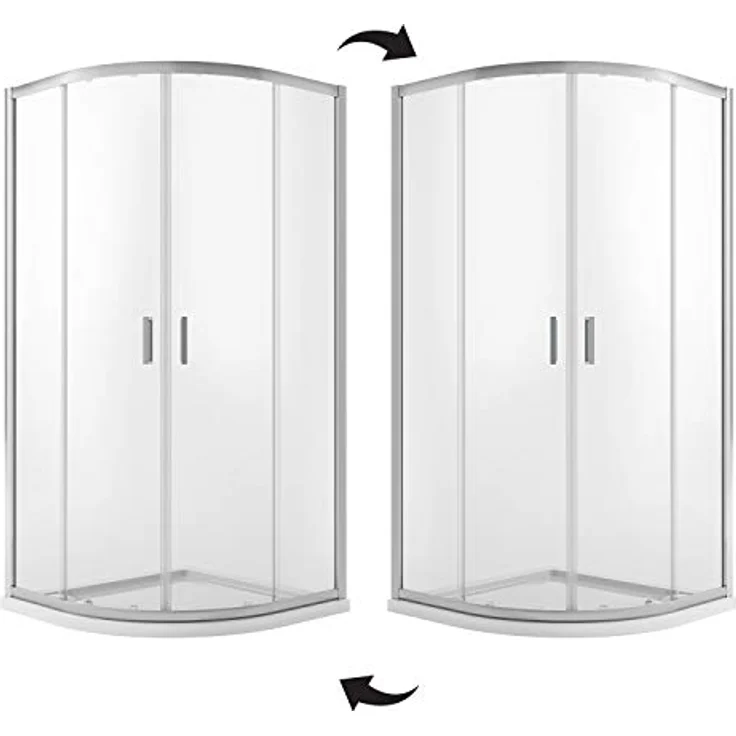 Eckeinstieg Duschkabine Runddusche 80x80 H198 Transparent 6mm Glas Mod. Ready – Bild 8