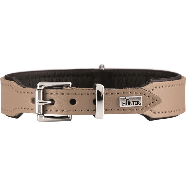 Hunter Hunde-Halsband Basic stone-schwarz S-M