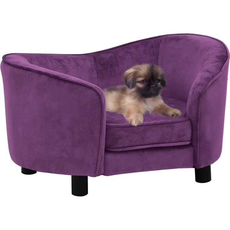 vidaXL Hundesofa Burgunderrot 69x49x40 cm Plüsch