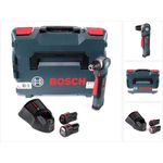 Bosch GWB 12V-10 Akku Winkelbohrmaschine 12V 11Nm + 2x Akku 3,0Ah + Ladegerät + L-Boxx