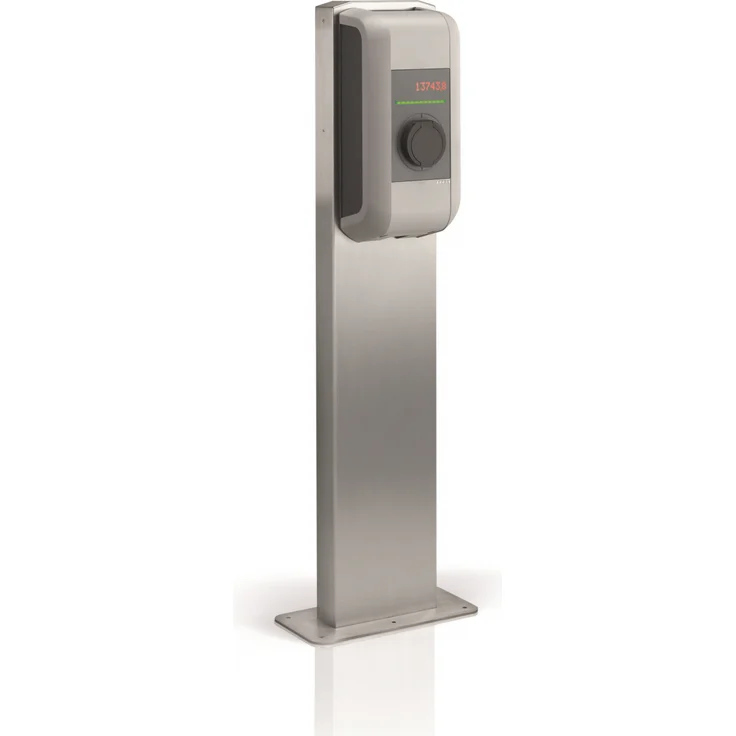 KEBA Stele Standfuß für Wallbox, silber, (HxBxT) 132,3x42,5x20 cm – Bild 1