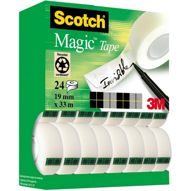 Scotch Klebefilm Magic 810, 19 mm x 33 m, 24 Rollen Kerndurchmesser: 25 mm, Promotion-Tower - 1 Stück (8-1933R24TPR)
