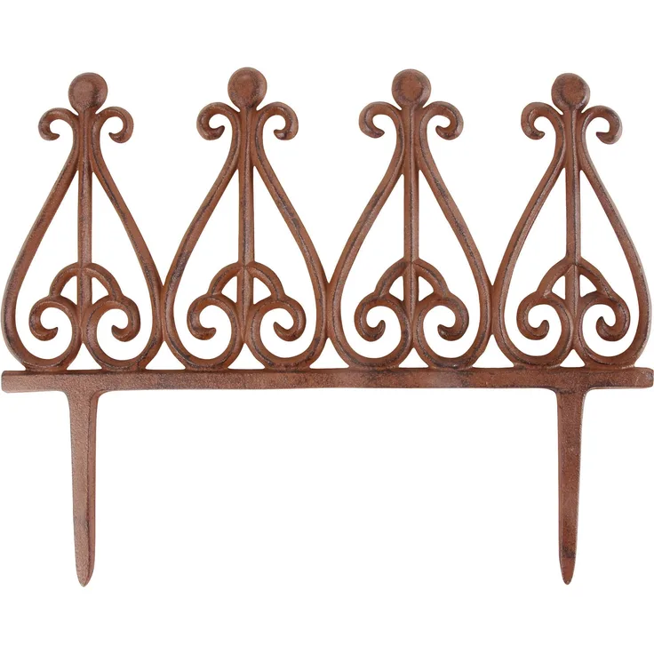 Esschert Design Beetzaun Beeteinfassung Beetbegrenzung Guss Zaun Rankhilfe