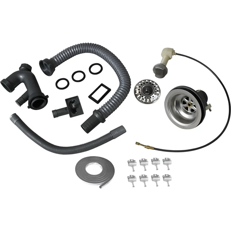 Edelstahlspüle Spülbecken Einbauspüle Eckig Küchenspüle Spüle Edelstahl Zubehör – Bild 2