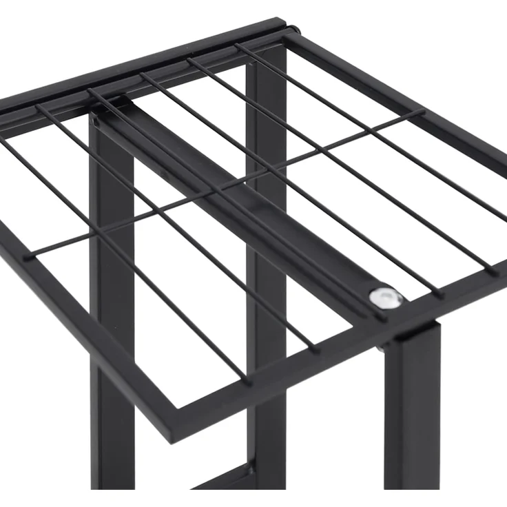 Blumenständer 5-Etagen mit Rollen 44x23x100 cm Schwarz Eisen – Bild 6