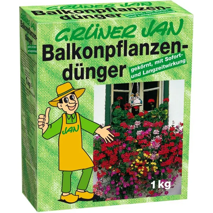 Grüner Jan 10x 1kg Grüner Jan Balkonpflanzendünger reiche Blütenbildung Blumen Zierpflanzen düngen