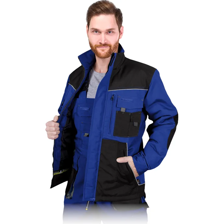 Winter Arbeitsjacke mit Warmfutter 270 g-m² Blau XXXL