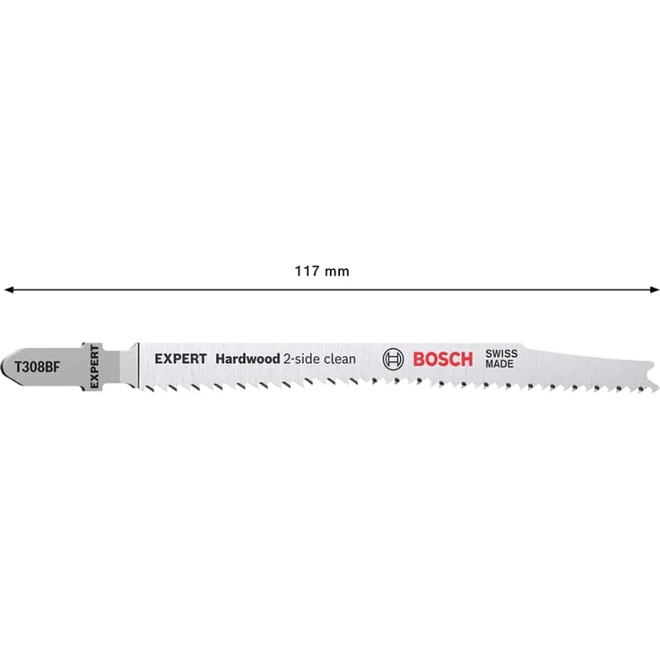 Bosch Stichsägeblatt Hardwood 2-side T 308 BF Gesamtlänge 117 mm Zahnteilung 2,2 mm – Bild 3