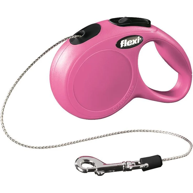 flexi New CLASSIC Seil-Rollleine pink XS – 3m – Bild 1
