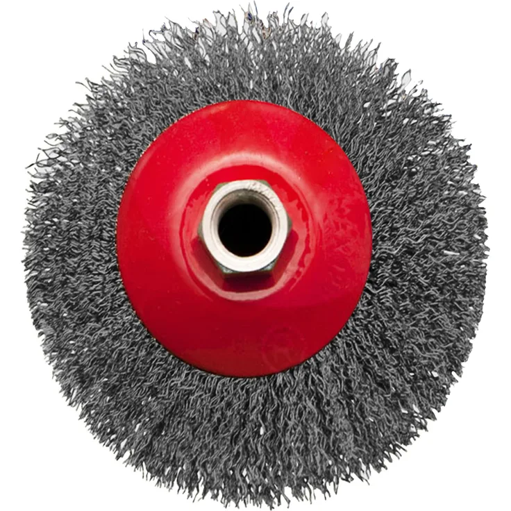Vago-Tools 6x Rundbürste 125mm Bürste gewellt Drahtbürste Winkelschleifer Flex