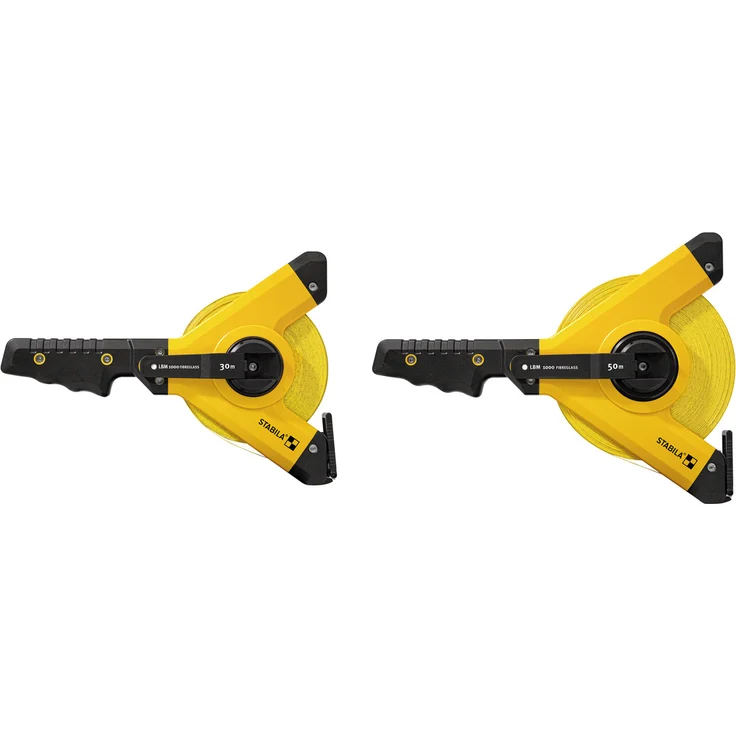STABILA Rahmenbandmaß LBM 1000 FIBREGLASS, 50 m, Glasfaser-Messband mit metrischer Skala und Knickschutz, Universalhaken, bruchsicherer Rahmen, MID-Genauigkeit – Bild 2