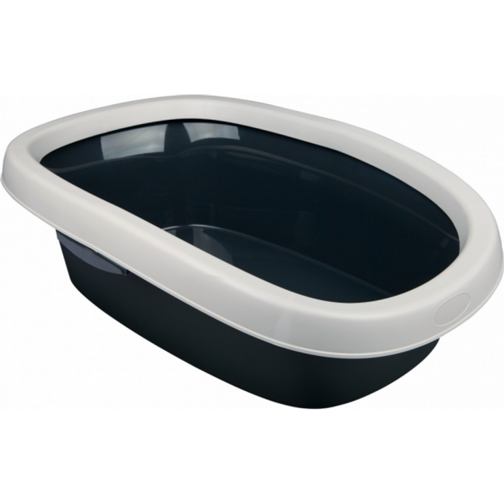 Trixie Katzentoilette Carlo mit Rand und Schaufel grau-hellgrau 38 × 17 × 58 cm
