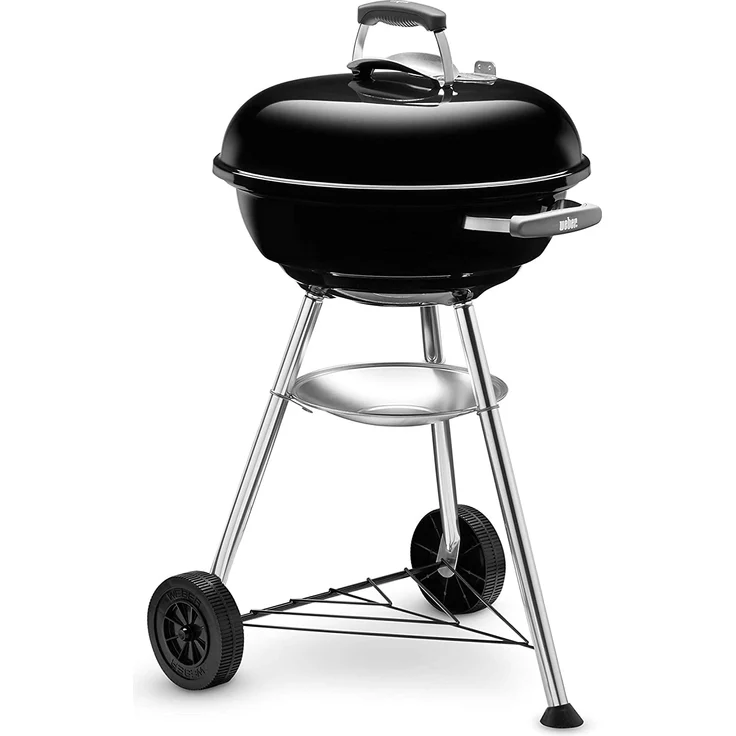 Weber 1221004 Holzkohlegrill Compact Kettle, Durchmesser 47 cm, Schwarz, Kugelgrill – Bild 3