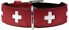 Hunter Hunde-Halsband Swiss rot-schwarz S