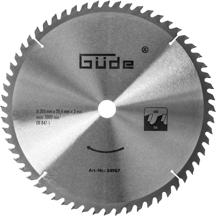 Güde Sägeblatt HM 305x25,4 60 Zähne