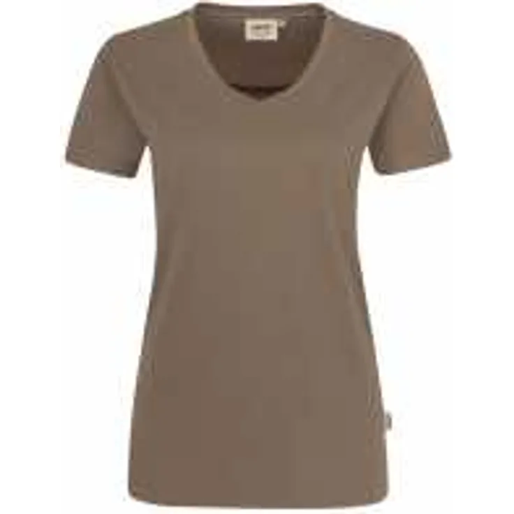 HAKRO Damen V-Shirt Mikralinar 181, nougat, 6XL