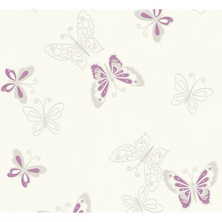 A.S. Création Tapete mit Tiere Violett 347651 Tapete Happy Spring Wandtapete
