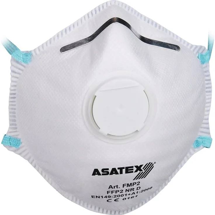 Atemschutzmaske FFP 2/V NR D m.Ausatemventil 15ST/Box ASATEX