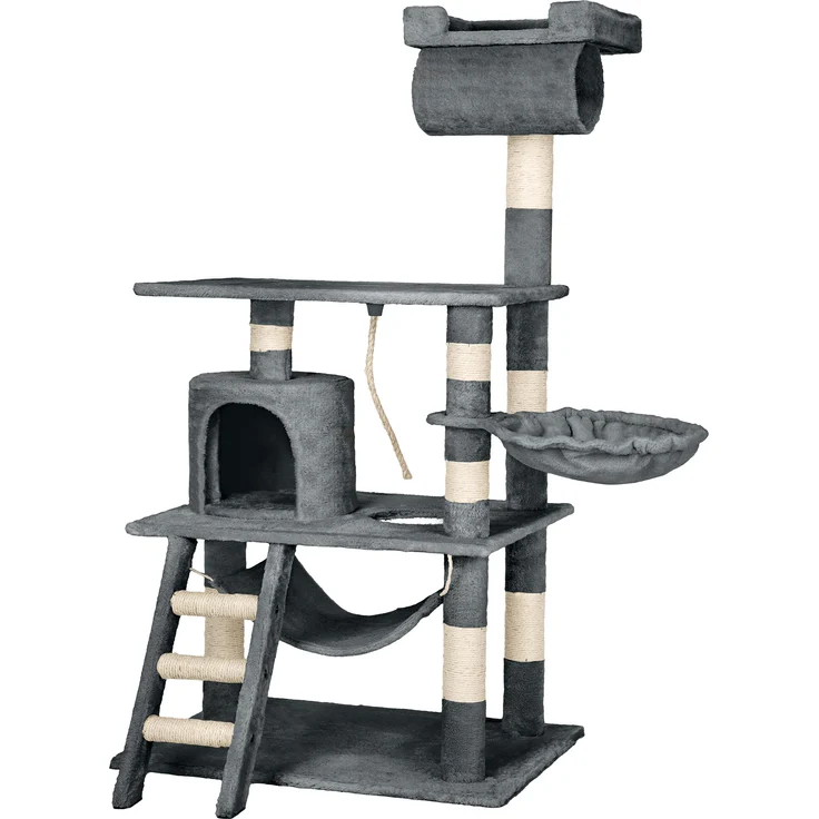 tectake Kratzbaum Stokeley 141cm - grau – Bild 1