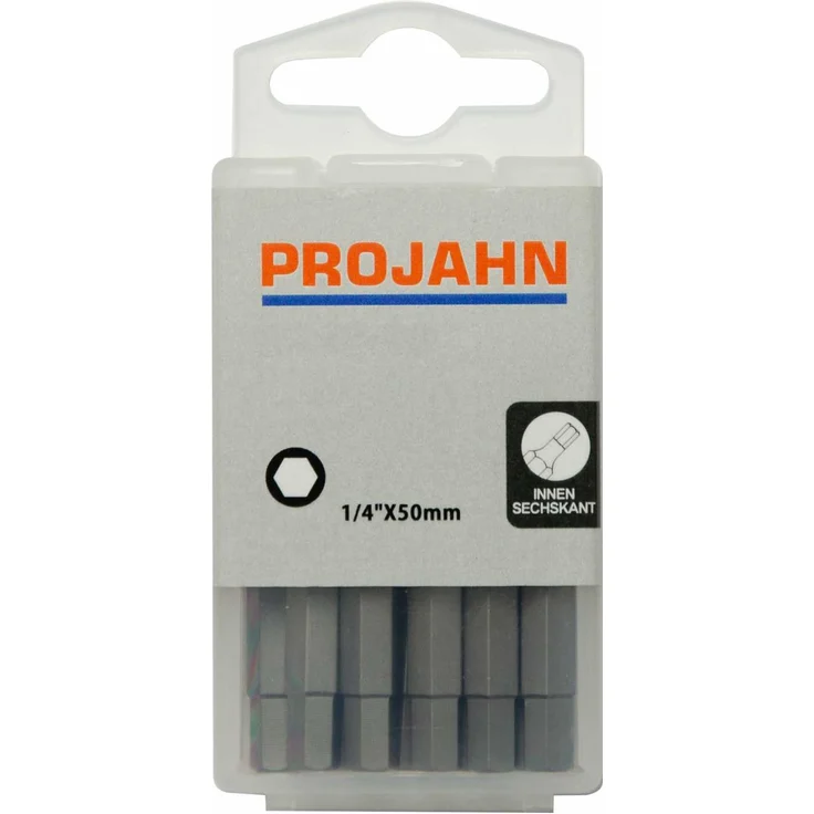Projahn 10 Stück 5,5 mm Innensechskant Hex 1-4-'-' Bit für Zaunschrauben, Länge 50 mm – Bild 2