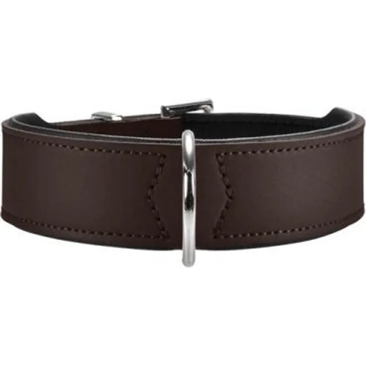 Hunter Hunde-Halsband Basic braun-schwarz S