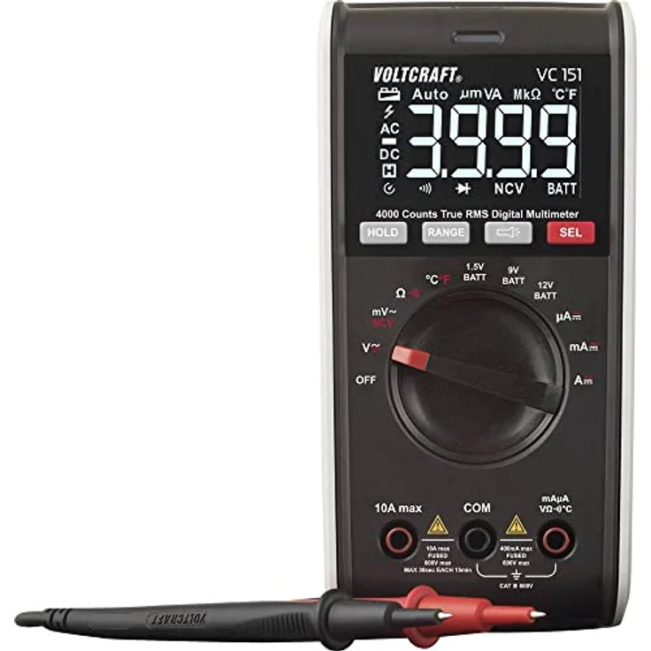VOLTCRAFT VC151 Hand-Multimeter digital CAT III 600V Anzeige (Counts) 4000 – Bild 1
