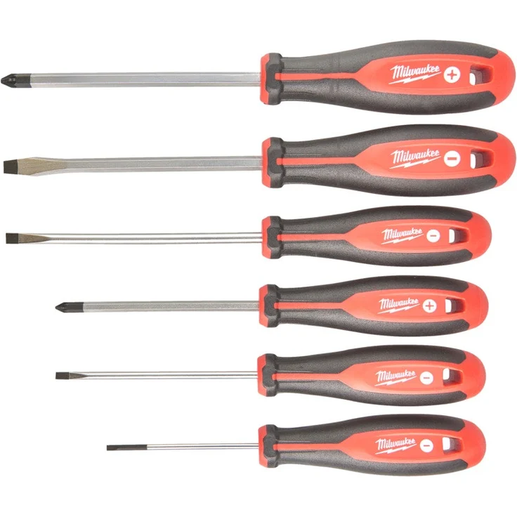 Milwaukee Tri-Lobe Schraubendreher Set PZ/SL (6pc) 4932471806