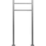 STILISTA Briefkasten Ständer 120 cm zwei Beine Silber