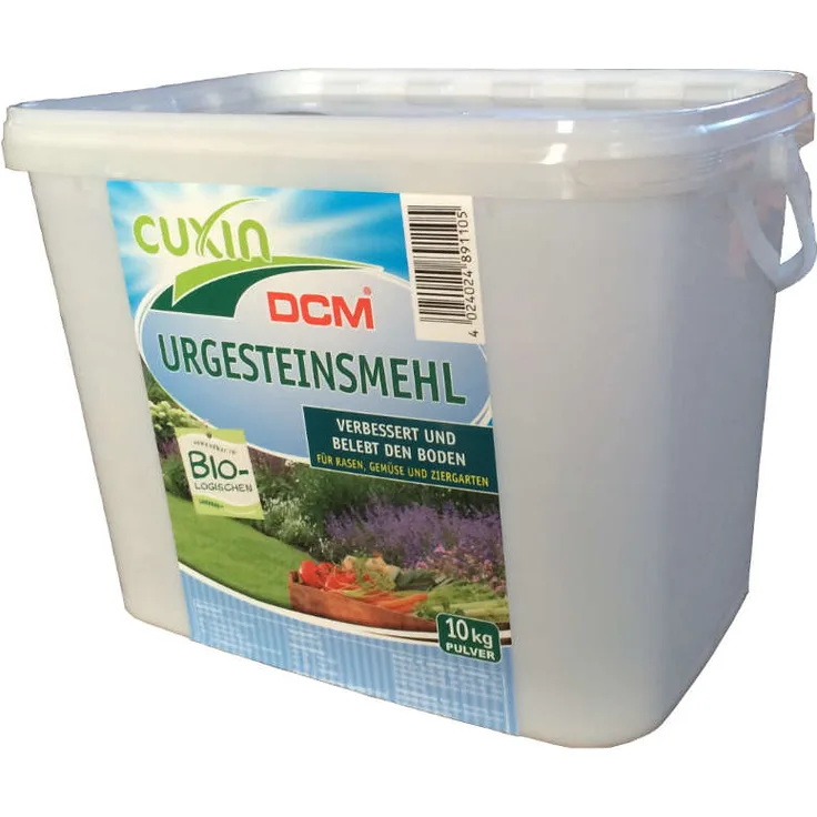 Cuxin DCM Urgesteinsmehl 10 kg Eimer Bodenhilfsstoff Garten Gemüse Ziergärten