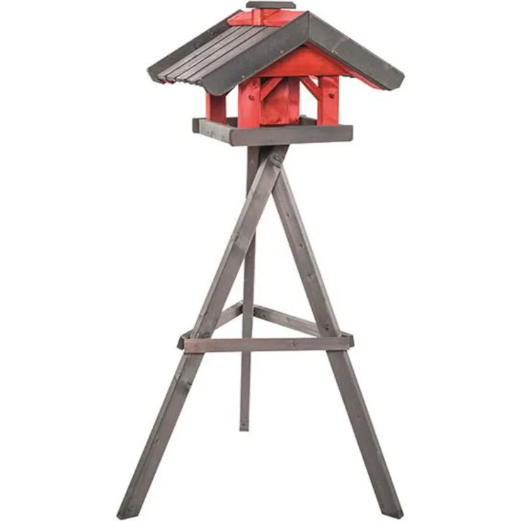 SIENA GARDEN Vogelfutterhaus Fynn mit Silo und Ständer Maße: 46x51x34 cm, Kiefer FSC 100%