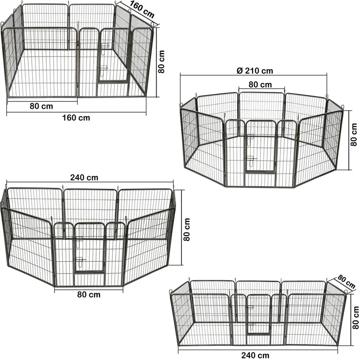 tectake Welpenauslauf 8-eckig - 80 cm – Bild 4