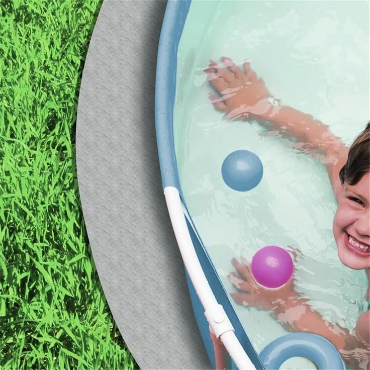 Poolvlies rund PP-Vlies 140 g/m² grau – Bild 2
