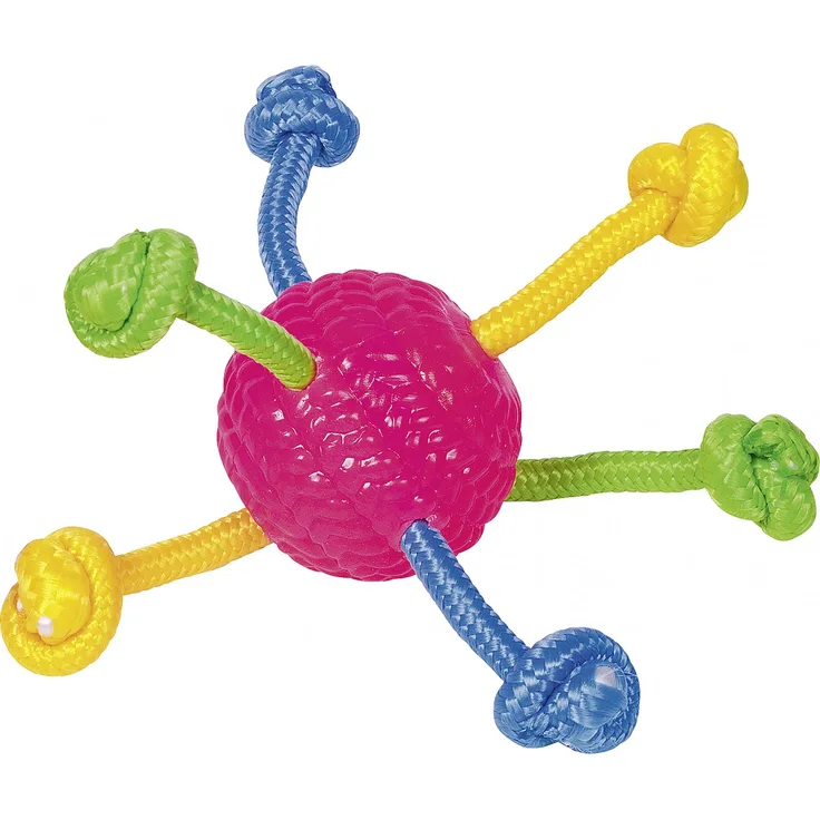 Nobby TPR Ball mit Spielseilen Ø 8 cm