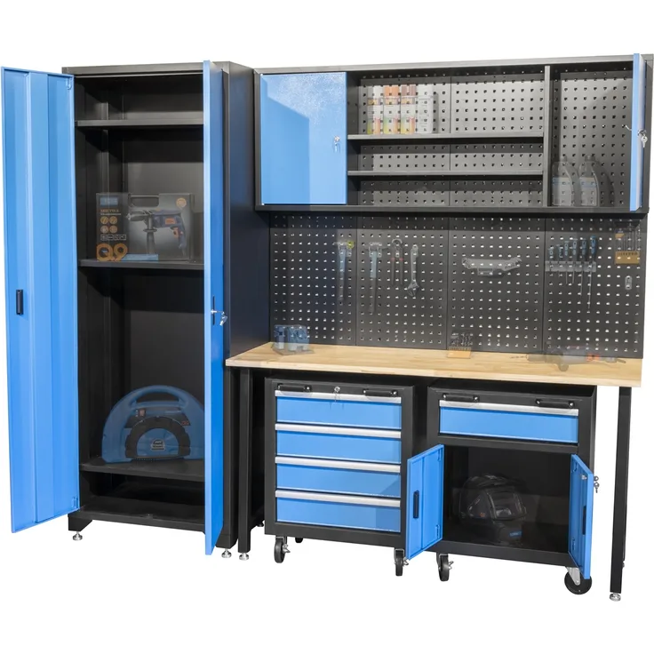 Güde Werkstatteinrichtungsset GWS 6 tlg. Werkstattwagen Werkbank Werkzeugschrank