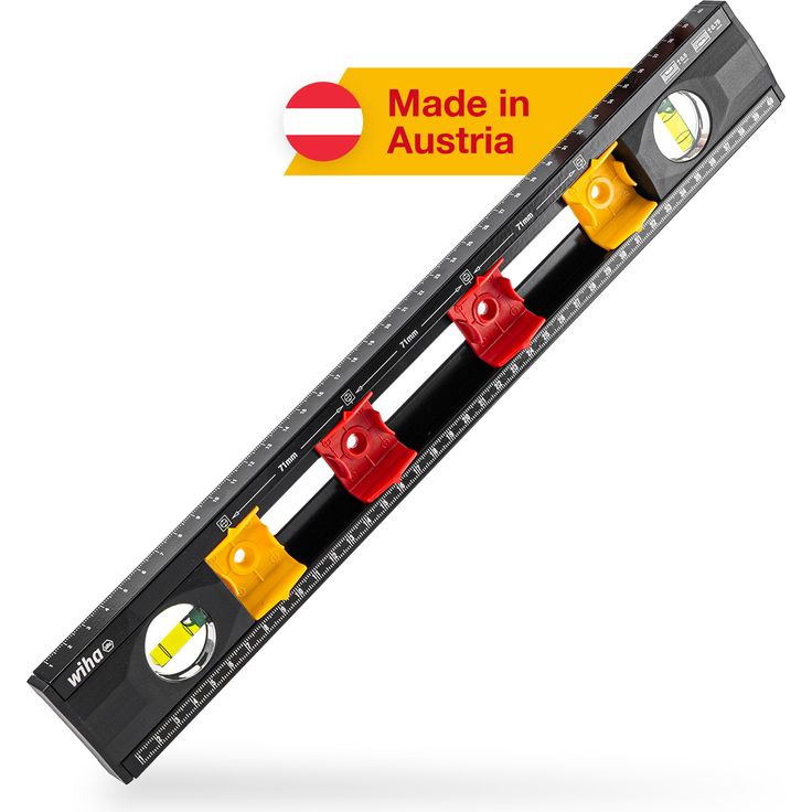 Wiha Wasserwaage Elektriker (42074) 40 cm für Profis, mit Markierungshilfe für Elektro Installationsarbeiten, Abstandmarkierung für Unterputzdosen und Hohlwanddosen, Elektroniker Bohrschablone für Steckdosen – Bild 3
