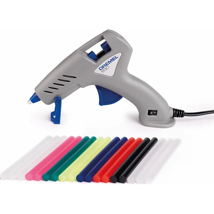 Dremel 930 Präzisions Heißklebepistole 100-240V, Klebepistole Set (mit 18 Zubehören zum Dekorieren und Basteln) – Bild 1