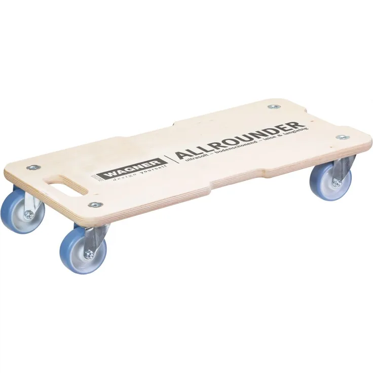 Transporthilfe MM 1325, 59 x 29 x 11 cm, softe Rollen Ø 75 mm, Rollenlager, Multiplex Birke FSC®, Tragkraft 300 kg
