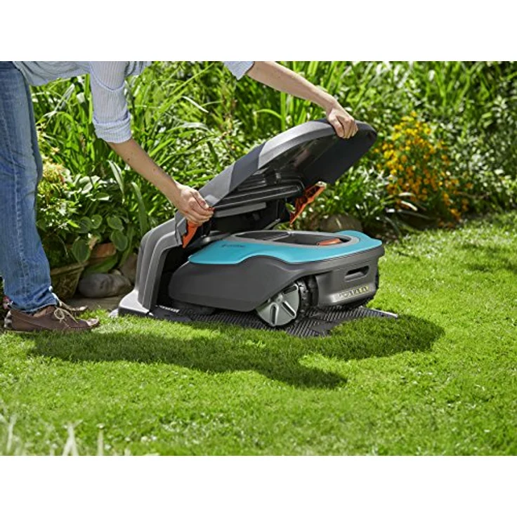 GARDENA Garage für Mähroboter: Garage passend für GARDENA Sileno, Sileno+, smart Sileno, smart Sileno+, dient als Sonnenschutz und Regenschutz für Rasenroboter und Ladestation (4011-20) – Bild 5