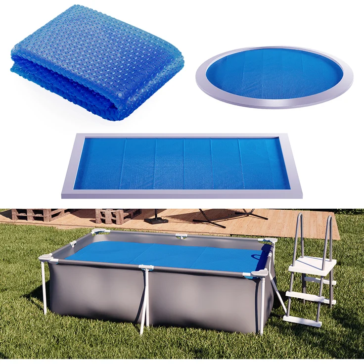 OK-Living Eckige Solarfolie Pool blau, Solarabdeckplane 260x160 cm – Bild 1