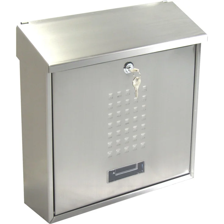 Primaster Briefkasten Edelstahl 36 x 10 x 37 cm – Bild 1
