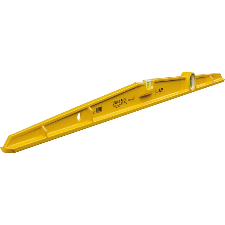STABILA Wasserwaage Type 81 S, 100 cm, robustes Alu-Druckgussprofil, 1 Horizontal-Libelle, 1 Vertikal-Libelle, Made in Germany