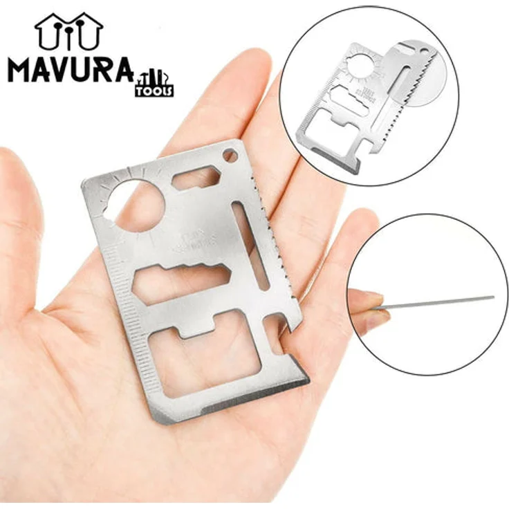TOOLCARD Multitool Kreditkarte Messer Säge Öffner Scheckkarte Werkzeug 14in1 - Preisvergleich – Bild 1