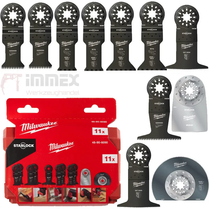 Milwaukee Multitool Starlock Multitool-Zubehörset Universal (11-teilig)