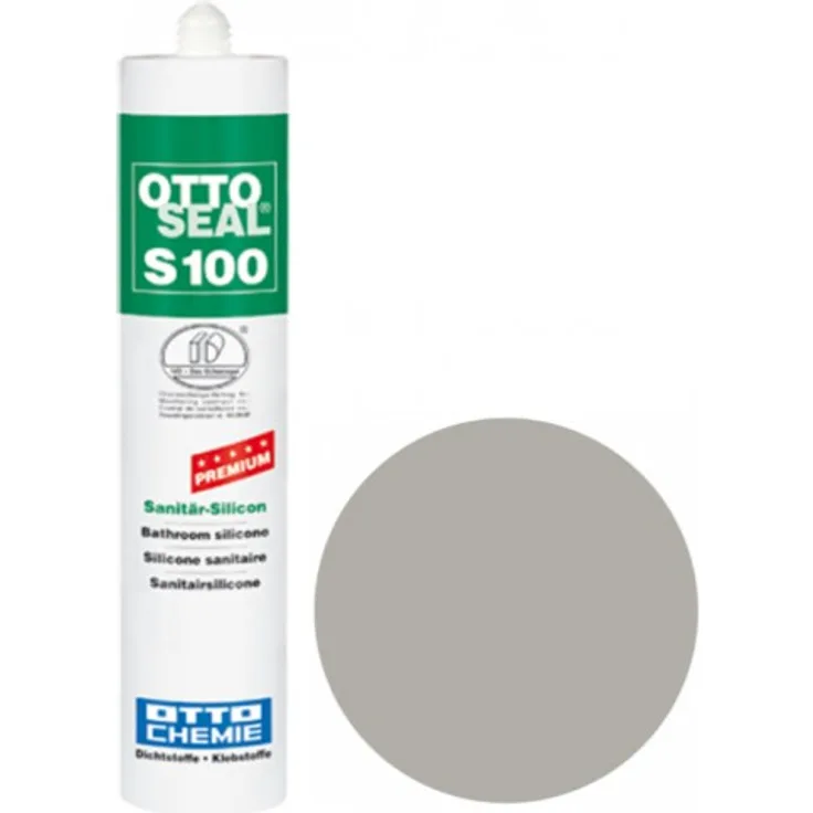 OTTOSEAL  S100 Premium-Sanitär-Silikon/Silicon 300 ml - Flanellgrau C72