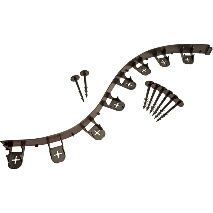 Flexible Rasenkante rund Beetumrandung Mähkante 1mx45mm mit Befestigungsstiften