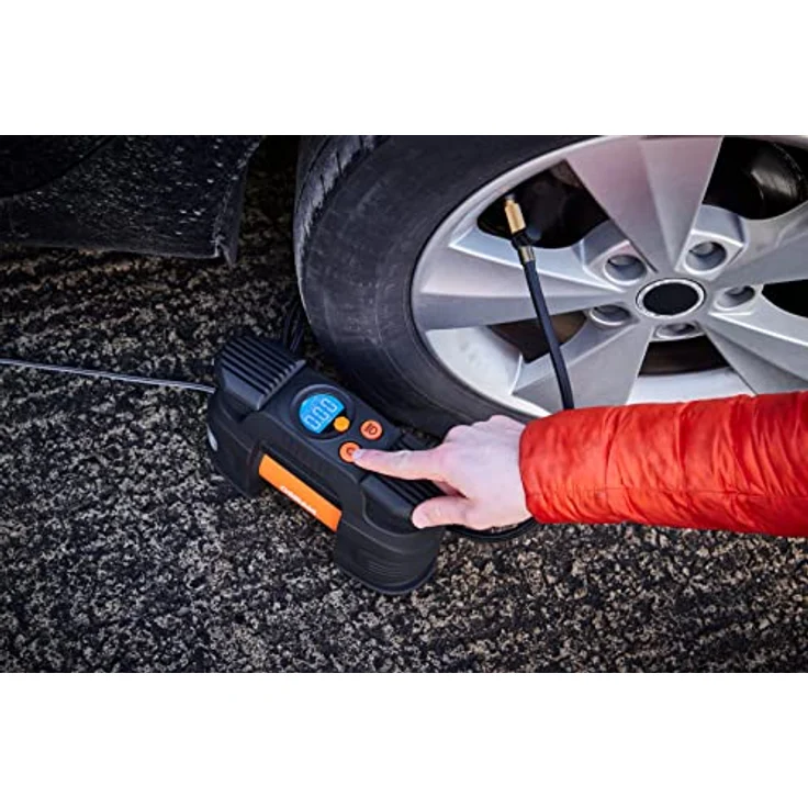 Osram Auto OTI830 Kompressor 5.5 bar Automatische Abschaltung, Digitales Display, mit Arbeitslampe, mit Powerbank-Funktion – Bild 9