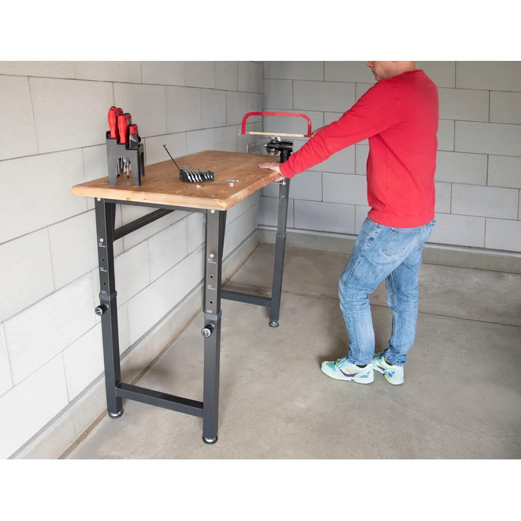 Höhenverstellbare Werkbank 85/95/105 cm mit starker 35 mm Arbeitsplatte – Bild 5